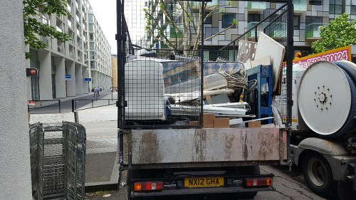 Muck away service truck parked at a Hampstead property