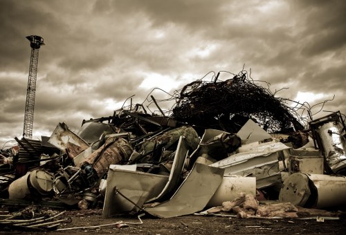 Eco-friendly waste disposal with enclosed skips