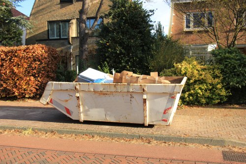 Asbestos removal process in Hampstead site clearance
