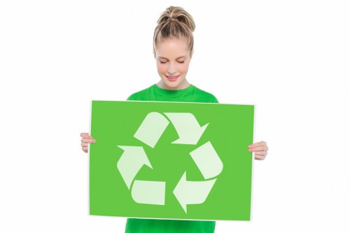 Various types of demolition waste materials